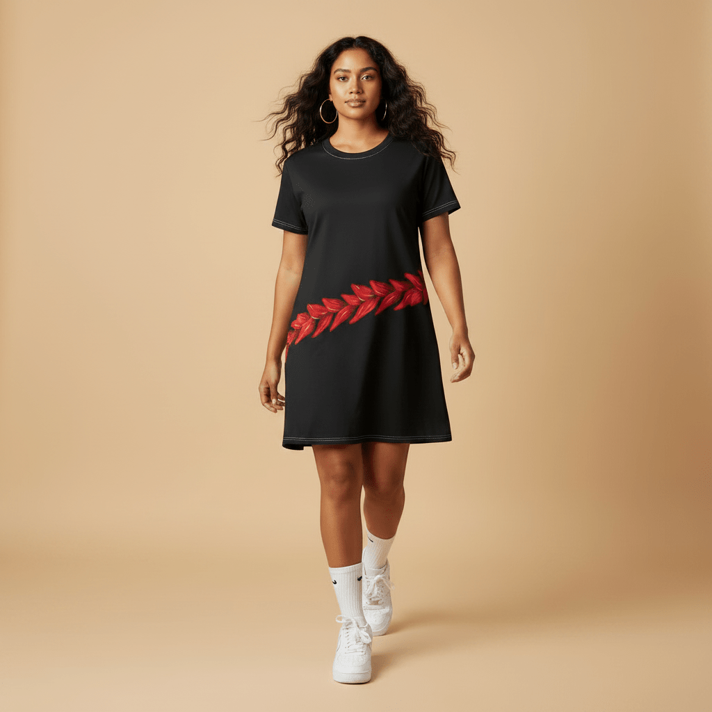 T-Shirt Dress - Ula Fala - AU/NZ/USA - The Koko Samoa