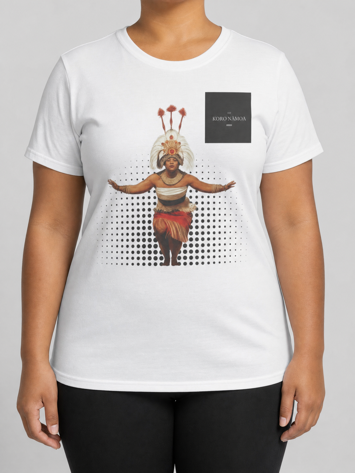 Soft Unisex Tee - Taupou on a light grey studio background