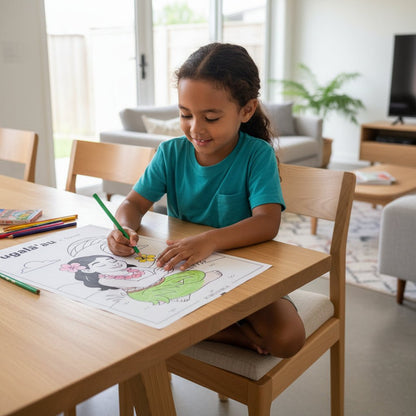 Downloadable Learn and Colour Sheet - Fugalā'au - AU/NZ/USA - The Koko Samoa