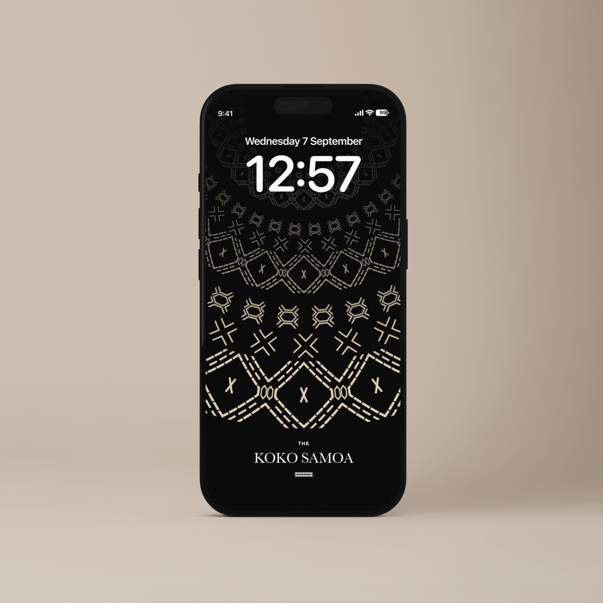 Samoan Malu phone wallpaper by The Koko Samoa featuring traditional Samoan tattoo design for mobile screens.
