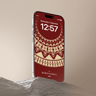 Fiji Red phone wallpaper by The Koko Samoa, vibrant tropical design for mobile screens, available for AU/NZ/USA.