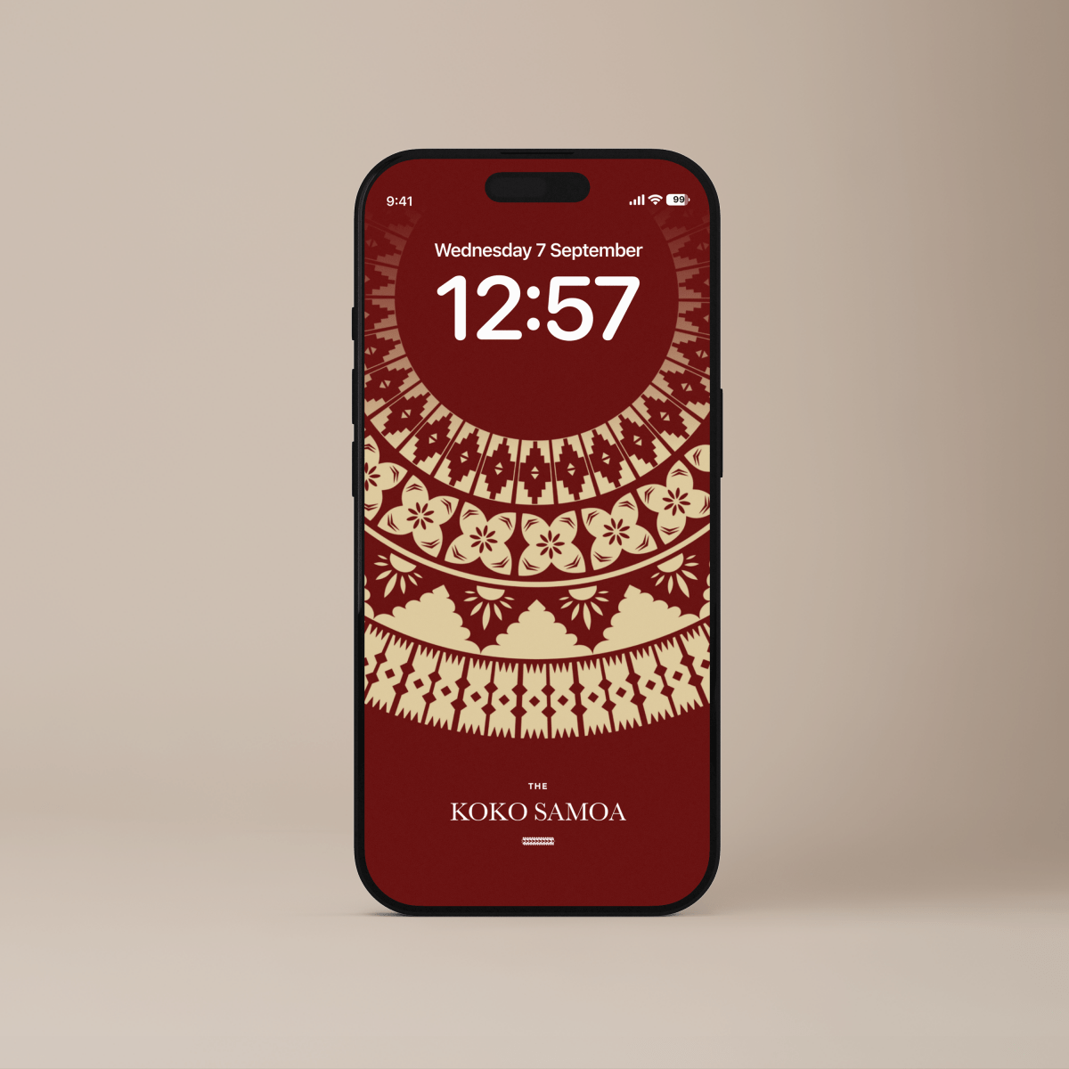Fiji Red phone wallpaper by The Koko Samoa featuring vibrant red tones, perfect for mobile device backgrounds.