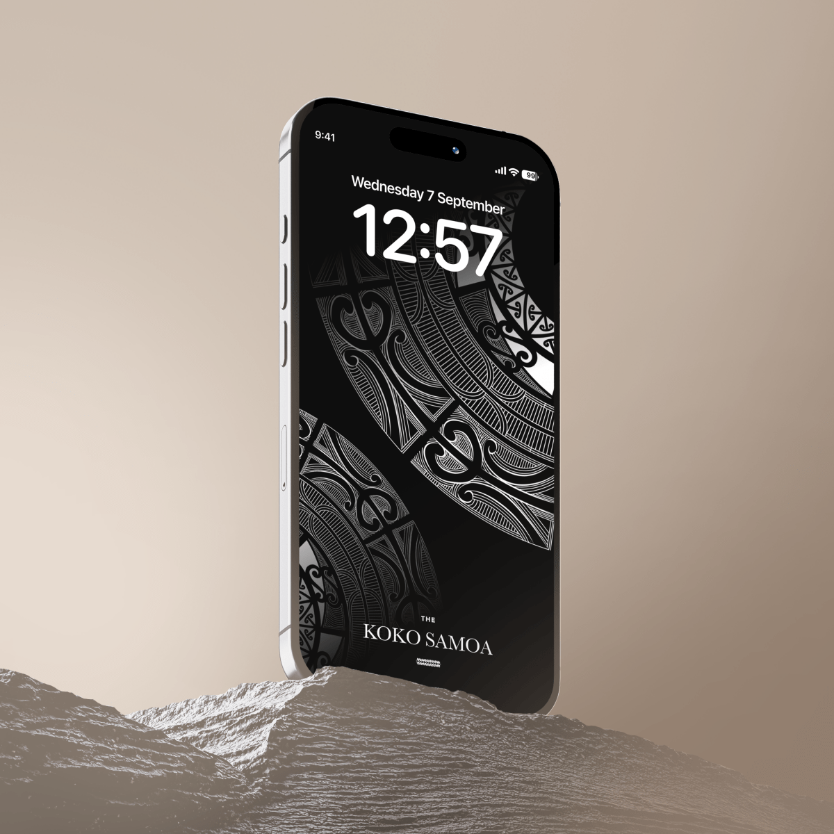 Set of 12 phone wallpapers by The Koko Samoa featuring vibrant designs for AU, NZ, and USA devices.