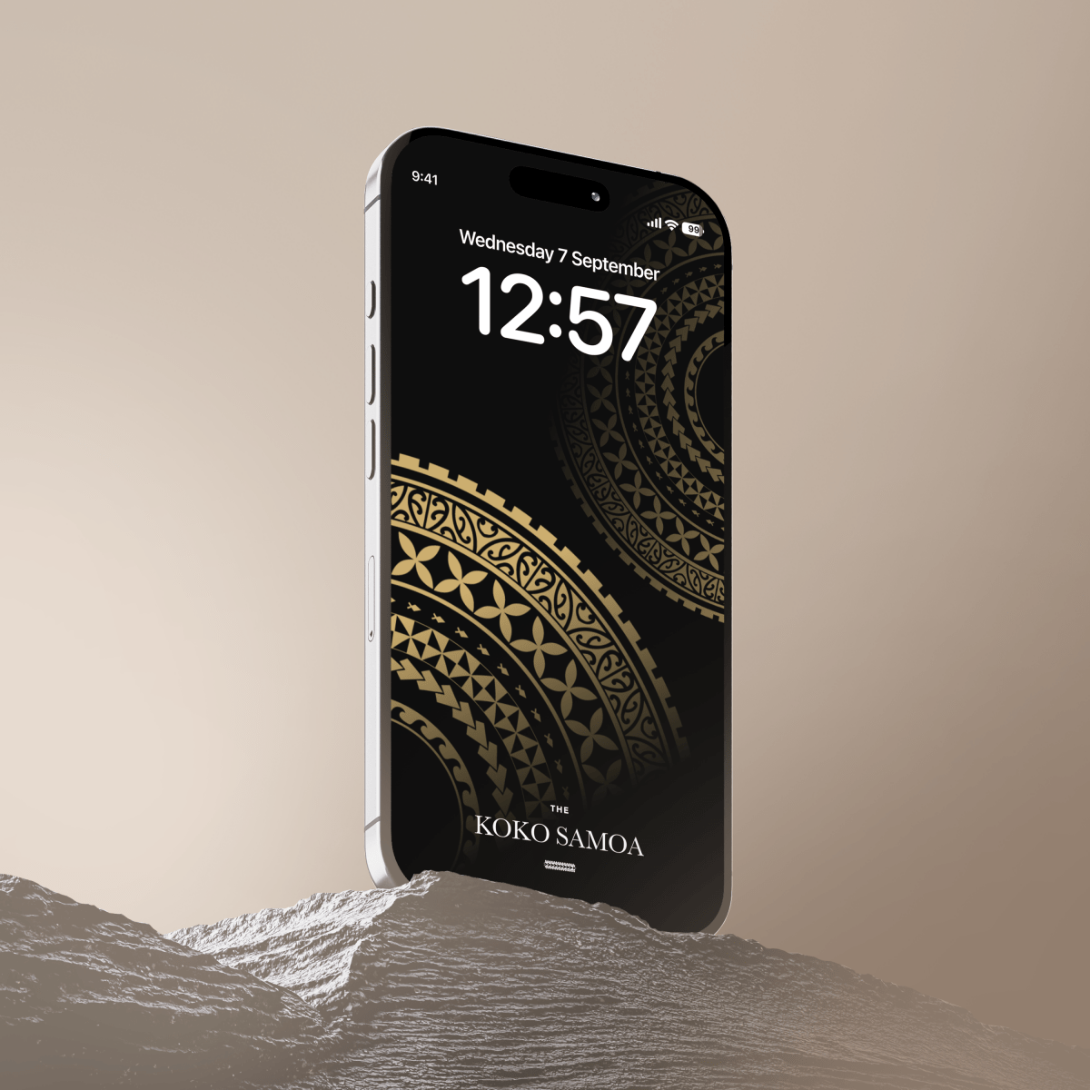 United Gold phone wallpaper by The Koko Samoa featuring a vibrant gold design for AU, NZ, and USA devices.