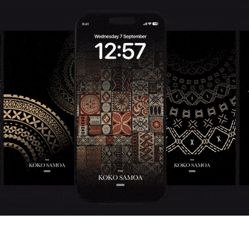 Set of 12 The Koko Samoa phone wallpapers featuring vibrant, tropical designs for AU, NZ, and USA smartphone screens.