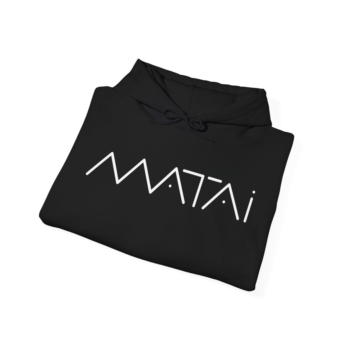 Black IslandHeavy™ Hoodie Matai style, featuring a cozy hoodie with a front pocket and drawstrings.