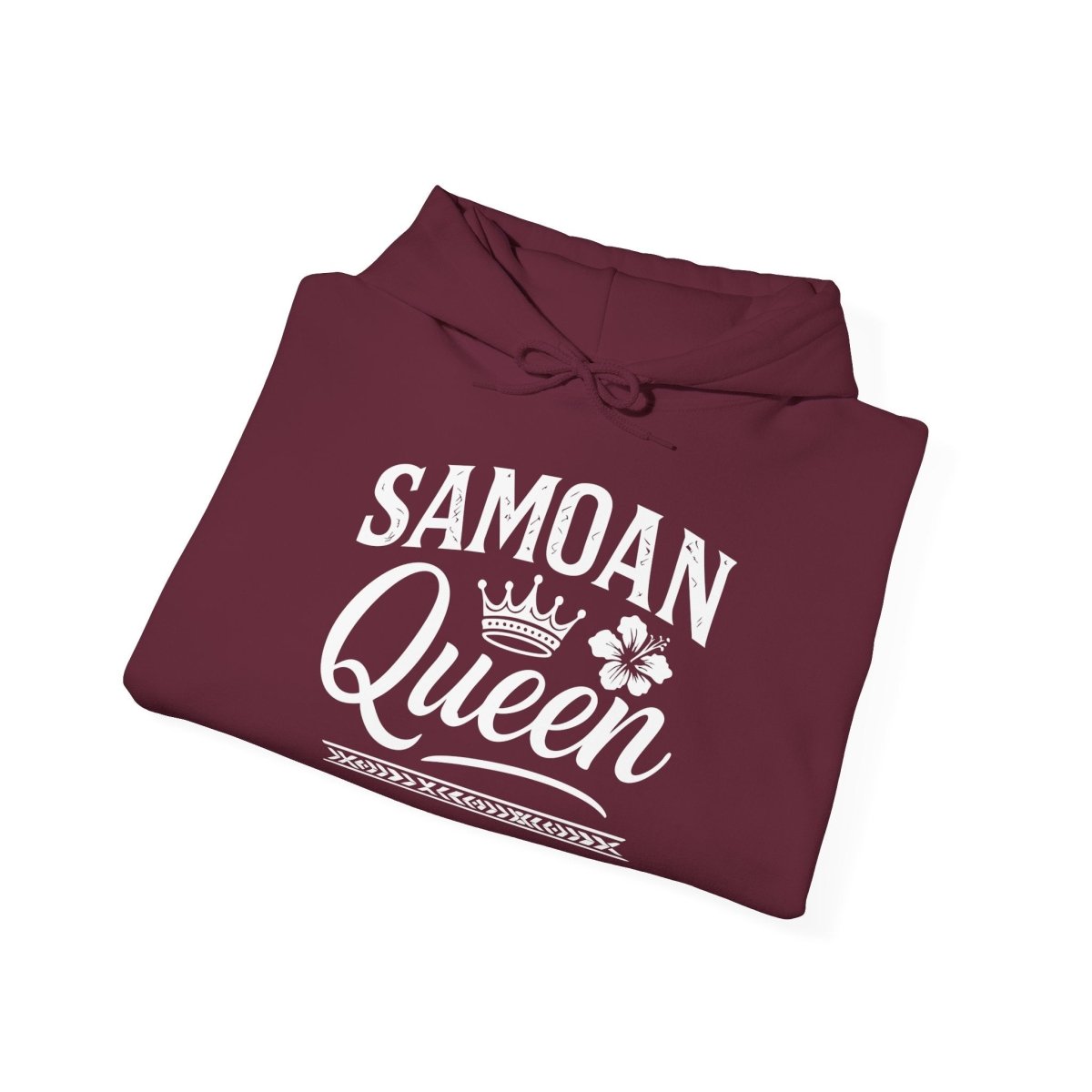 Dark heather IslandHeavy™ Hoodie in plus sizes 2XL-5XL featuring a Samoan Queen design,.