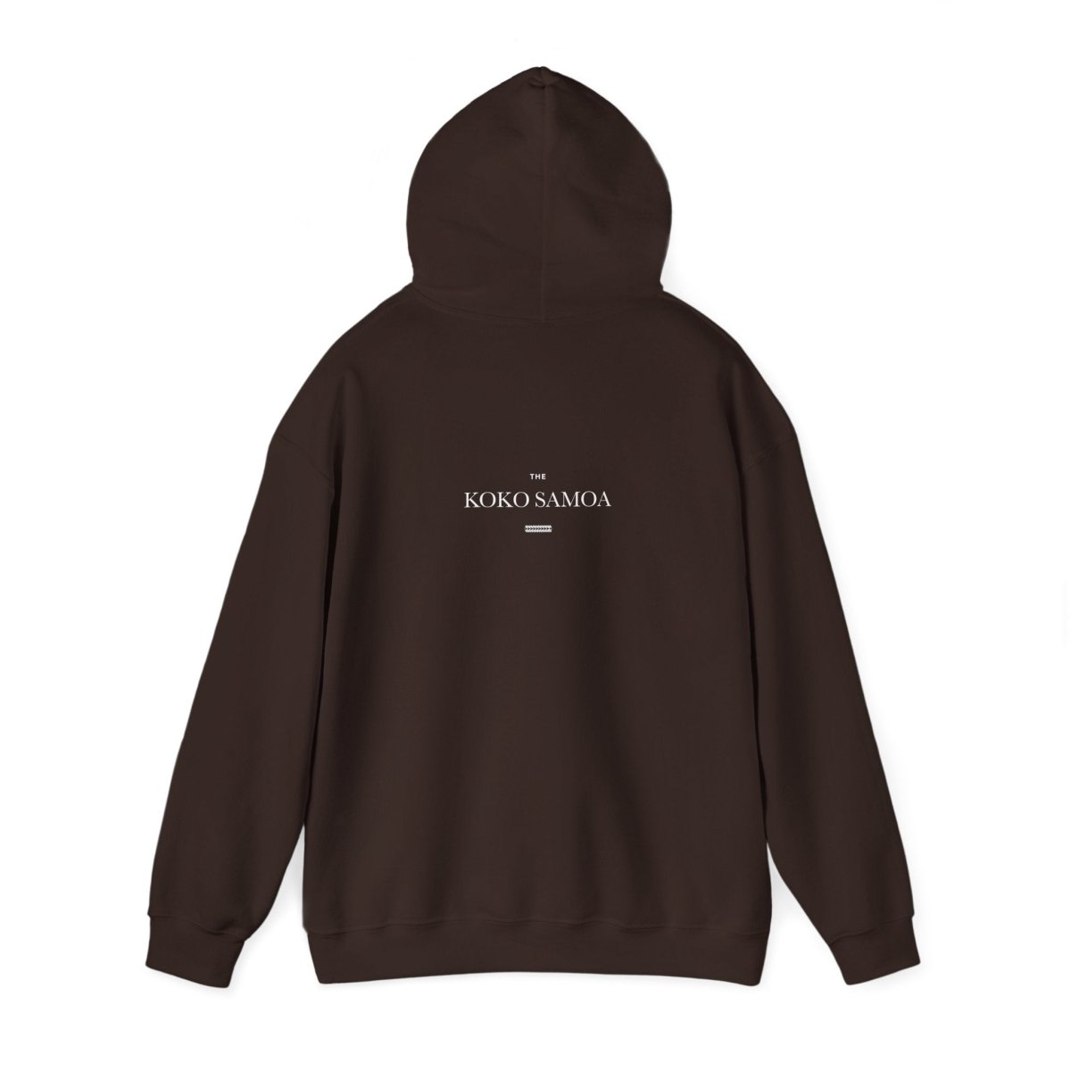 Dark heather IslandHeavy™ hoodie in 2XL-5XL with Samoan Queen design, featuring comfortable fabric and bold print.