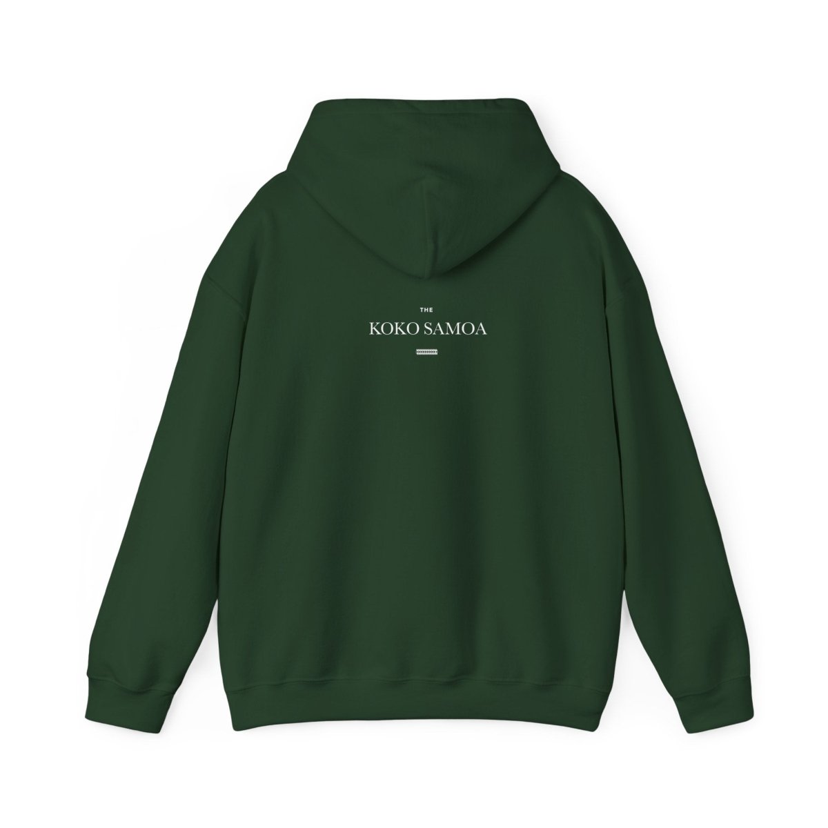 Dark heather IslandHeavy™ hoodie, plus 2XL-5XL, featuring Samoan Queen design in AU/NZ size range.