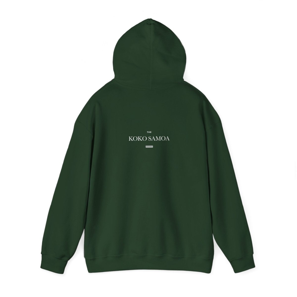 Dark heather IslandHeavy™ Hoodie in plus sizes 2XL-5XL featuring Samoan Queen design, made by The Print Bar.