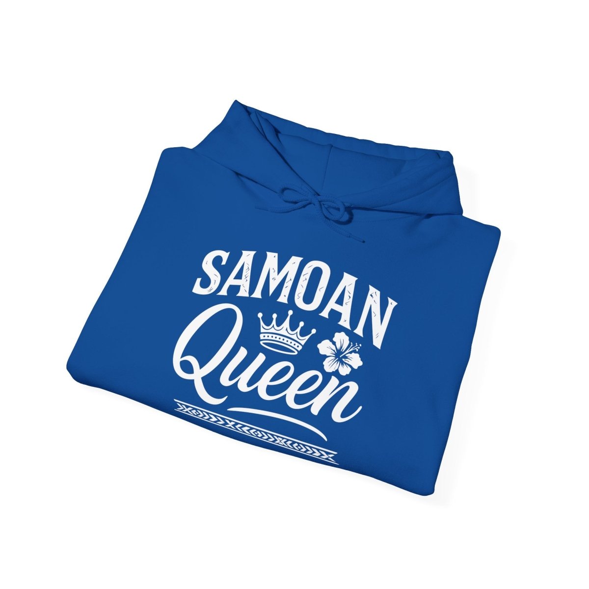 Dark heather IslandHeavy™ hoodie by The Print Bar, plus 2XL-5XL, featuring Samoan Queen design, suitable for AU/NZ sizes.