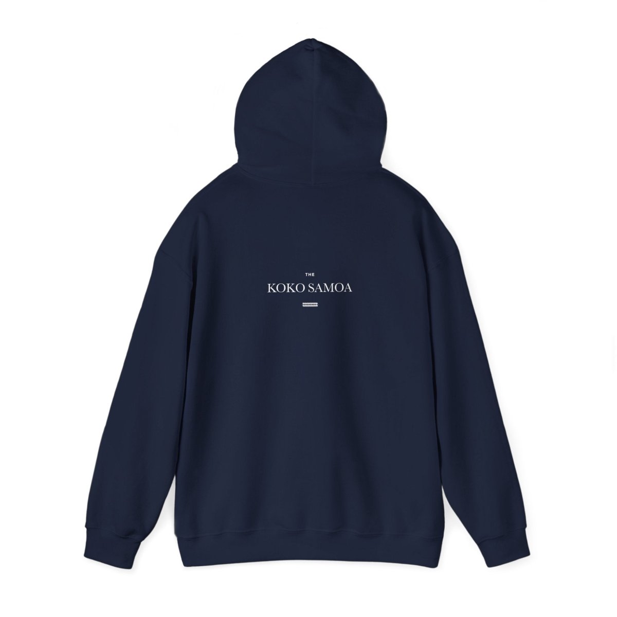 Dark heather IslandHeavy™ Hoodie in plus sizes 2XL-5XL featuring Samoan Queen design, made by The Print Bar.