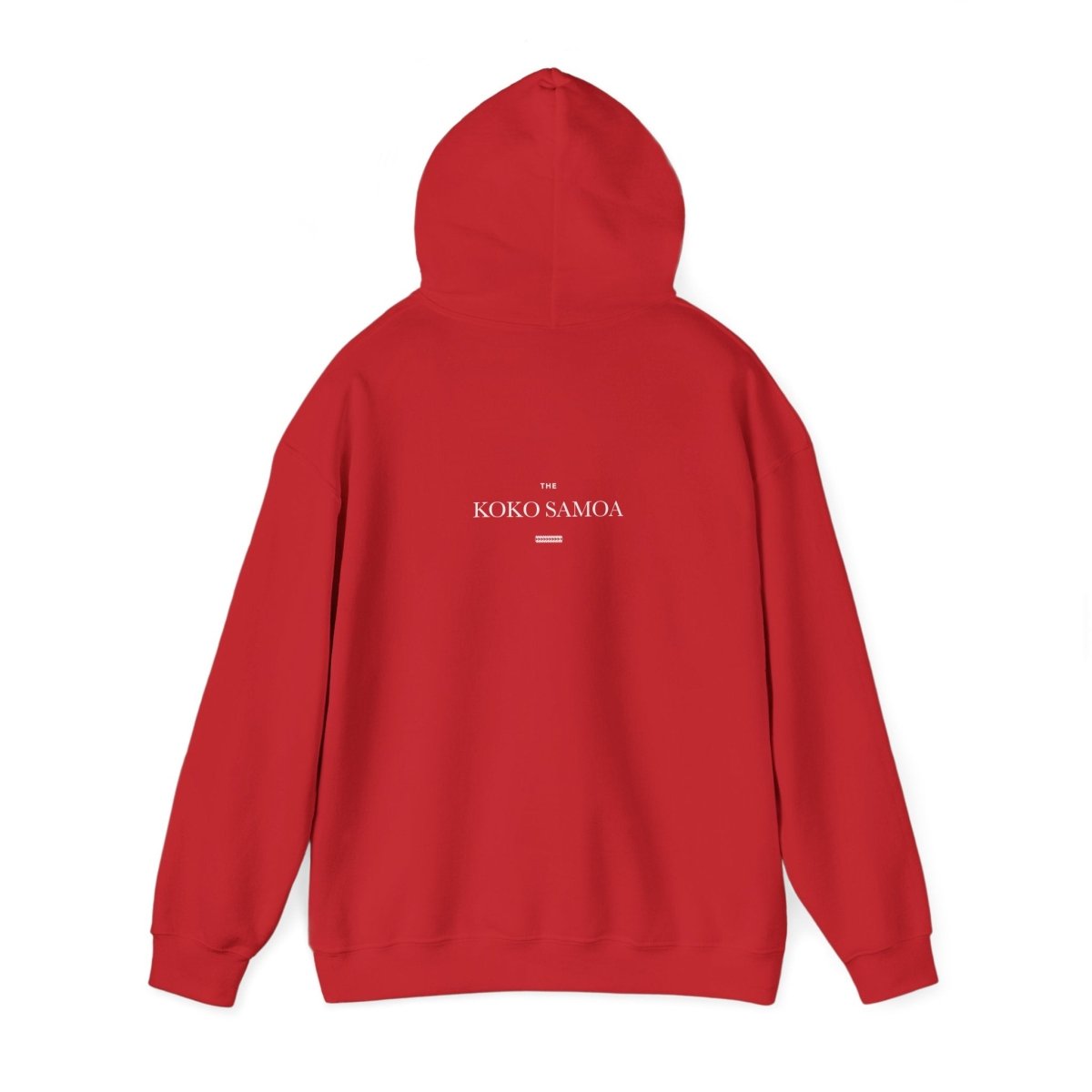Dark heather IslandHeavy™ hoodie in plus sizes 2XL-5XL featuring Samoan Queen design, made by The Print Bar.