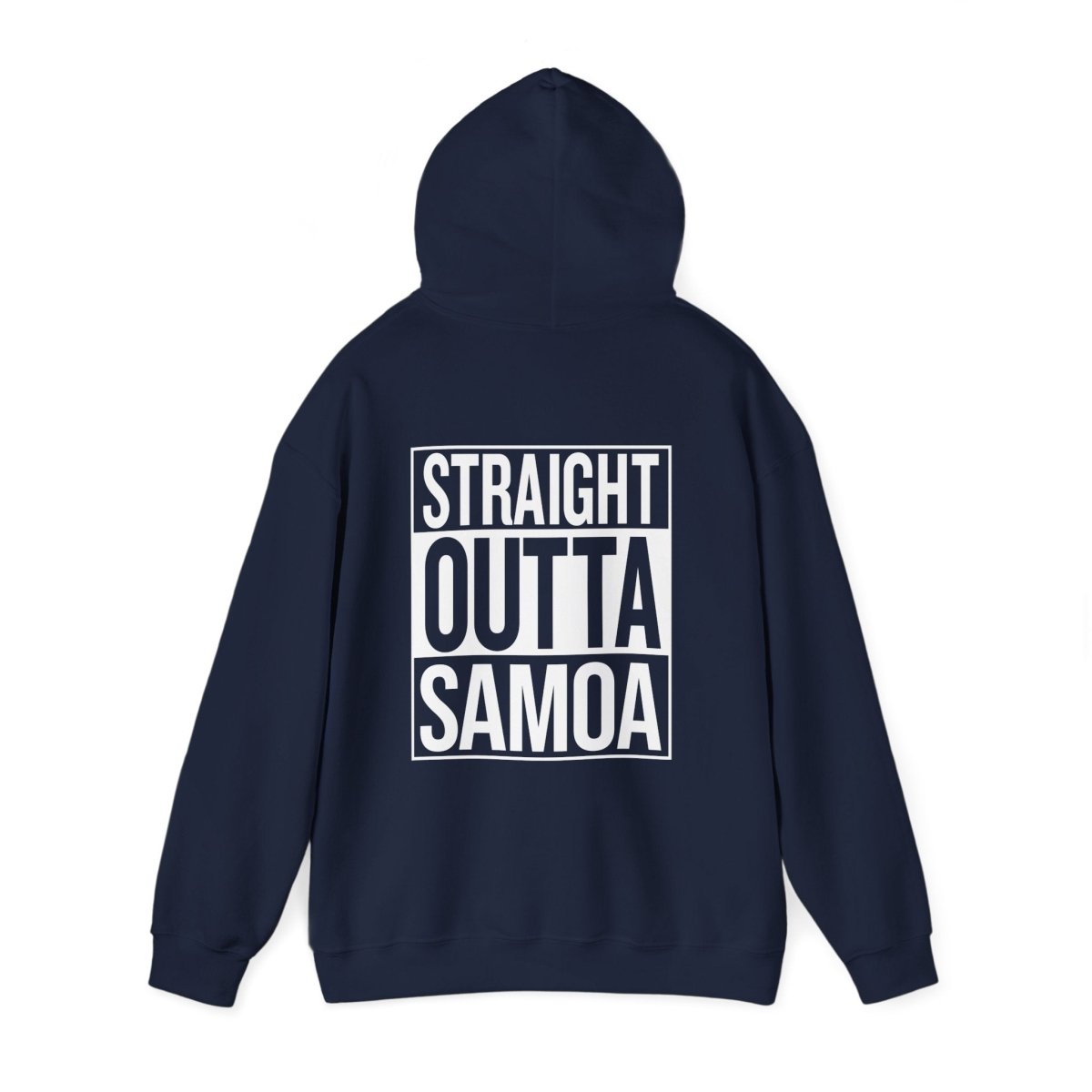 Dark heather IslandHeavy™ hoodie by The Print Bar in plus sizes 2XL-5XL, featuring "Straight Outta AU/NZ" design.