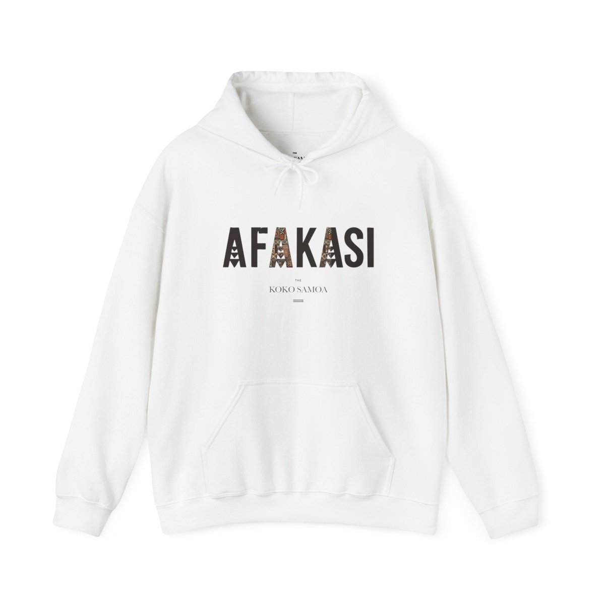 White IslandHeavy™ hoodie in plus sizes 2XL-5XL, featuring a comfortable, casual hoodie design.