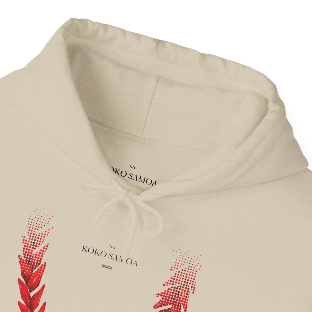 White IslandHeavy™ hoodie in plus sizes 2XL-5XL, featuring a comfortable fit and casual style.