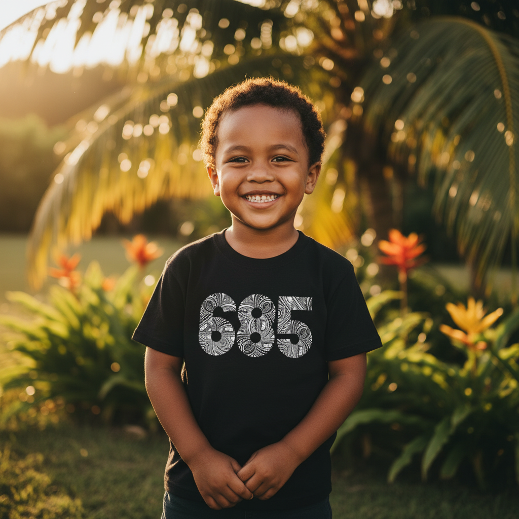 Black kids unisex T-shirt by The Print Bar, lightweight cotton casual tee for boys and girls, size XS, suitable for AU/NZ.