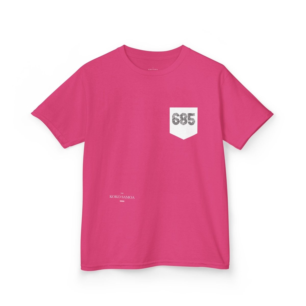 Kids unisex navy T-shirt by The Print Bar with a chest pocket, suitable for AU/NZ sizes, casual and comfortable for children.