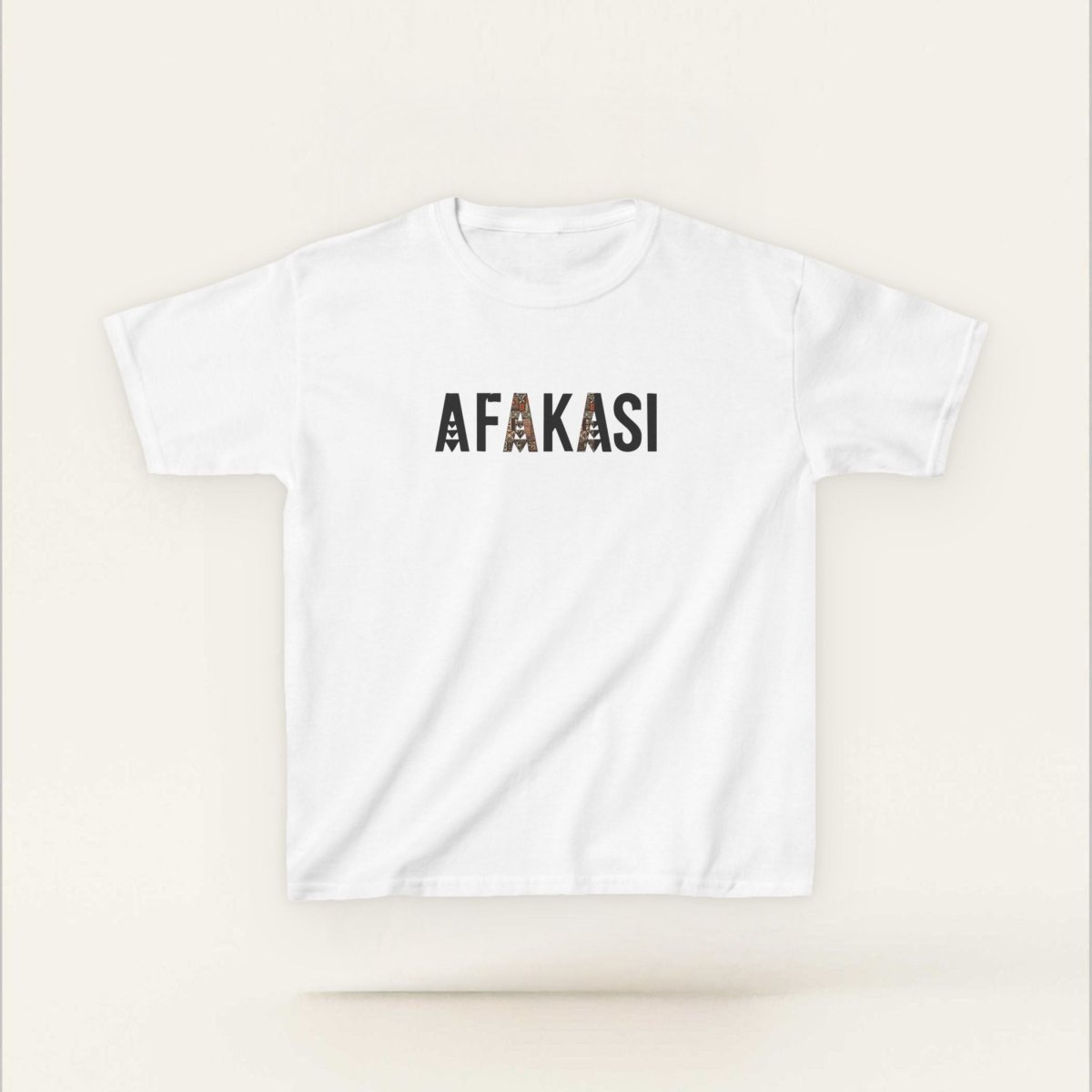 Navy kids unisex tee by The Print Bar featuring the Afakasi design, casual kids clothing for AU/NZ markets.