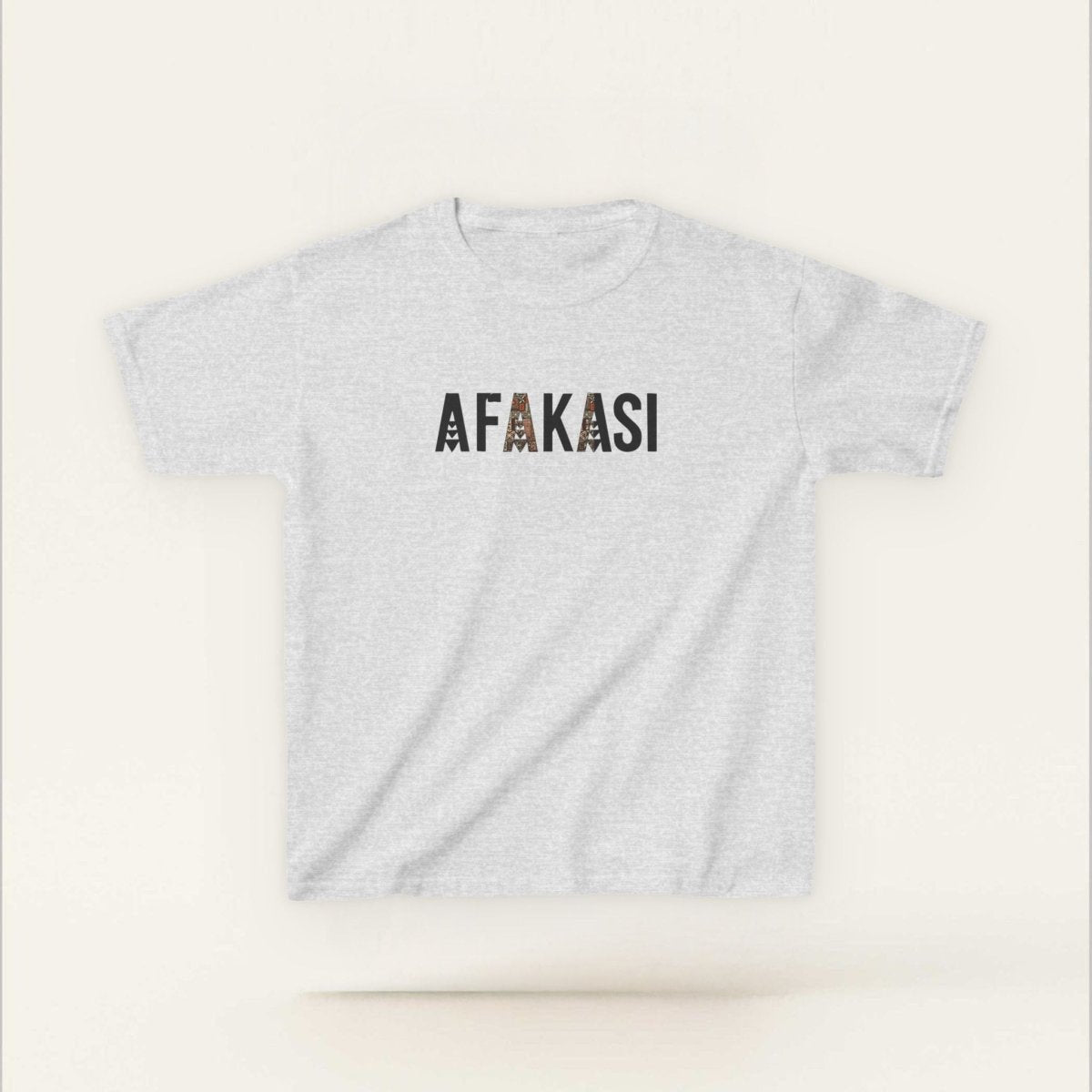 Kids unisex navy tee from The Print Bar featuring the Afakasi design, suitable for children in AU/NZ.