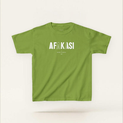 Kids unisex navy tee by The Print Bar featuring Afakasi design, casual kids' cotton t-shirt for boys and girls.