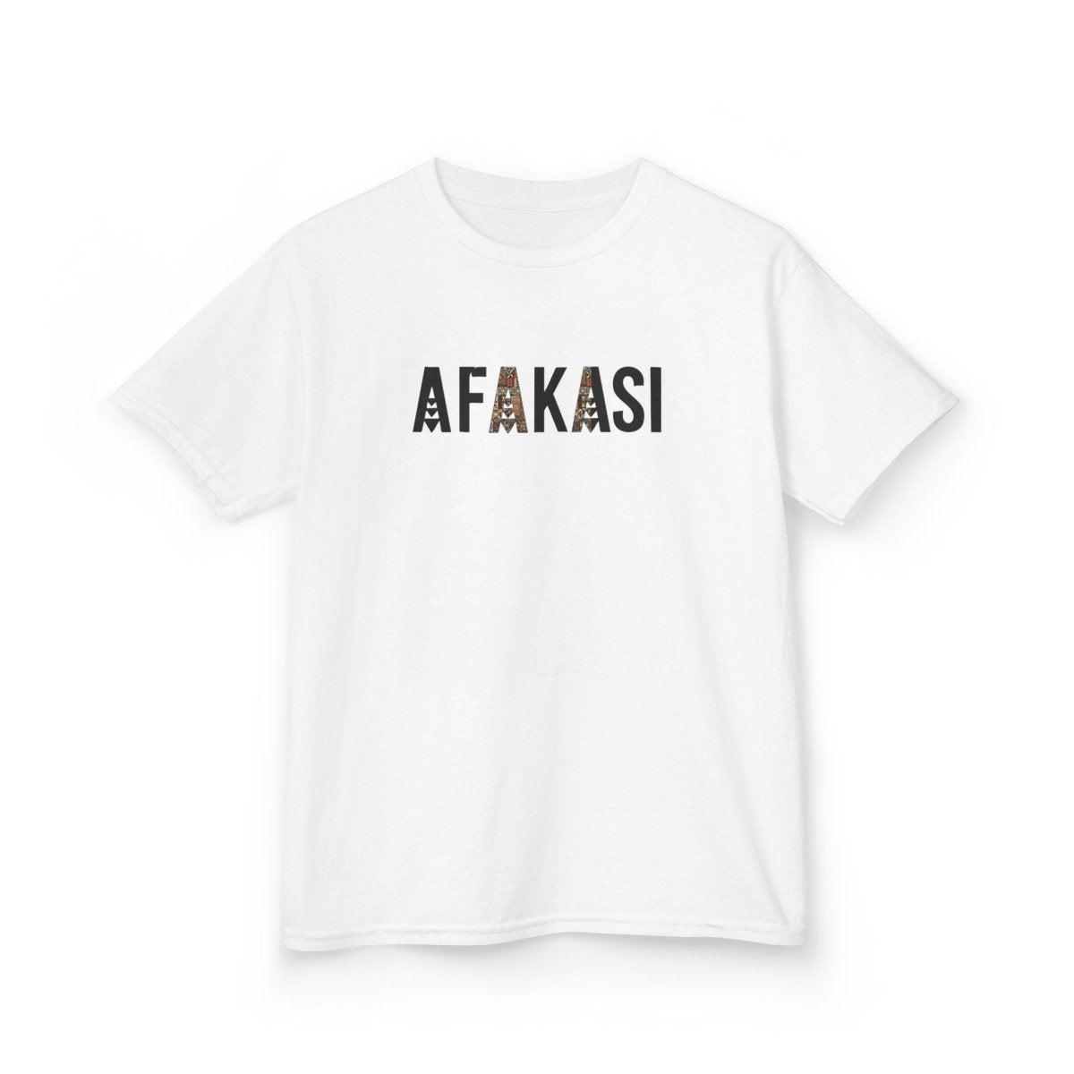 Kids unisex navy T-shirt by The Print Bar featuring Afakasi design, suitable for children in AU/NZ.