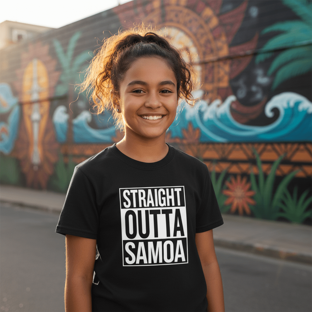 Kids Unisex Tee - Straight Outta Samoa - AU/NZ - The Koko Samoa