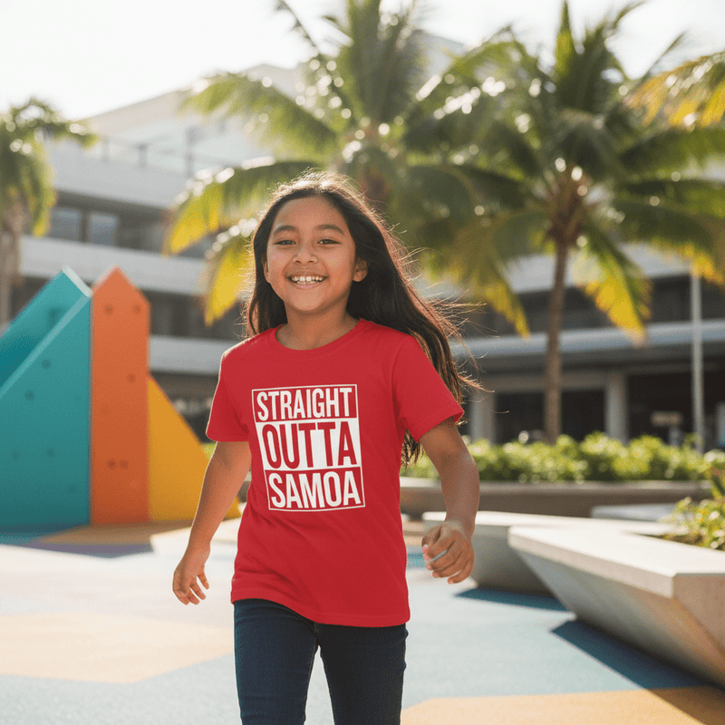 Kids Unisex Tee - Straight Outta Samoa - AU/NZ - The Koko Samoa