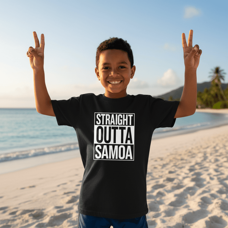 Kids Unisex Tee - Straight Outta Samoa - AU/NZ - The Koko Samoa