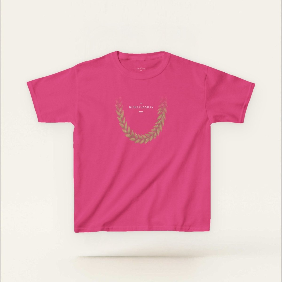 Kids unisex T-shirt by The Print Bar featuring Ula Fala Brown design, made for children in AU/NZ sizes.