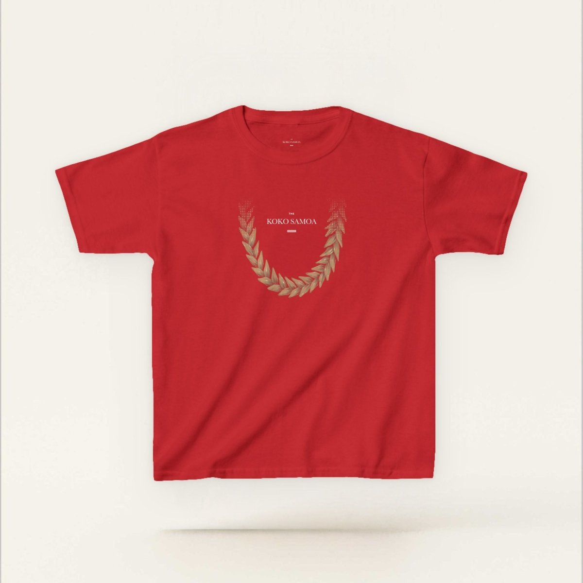 Kids unisex tee by The Print Bar featuring Ula Fala Brown design, in navy color, suitable for children in AU/NZ.