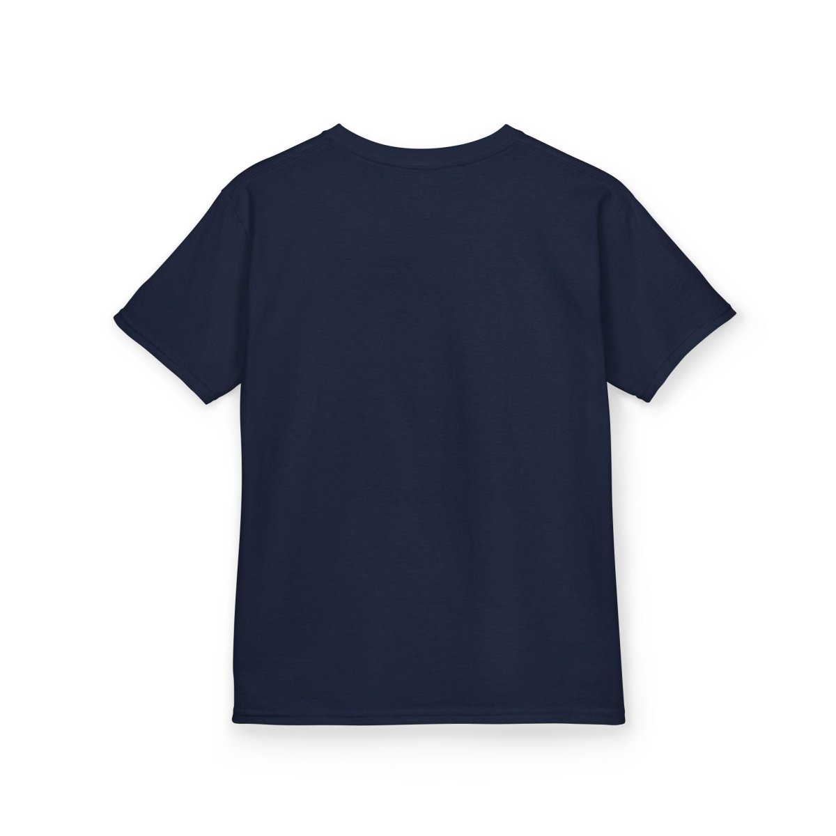 Kids unisex tee by The Print Bar featuring Ula Fala Brown design, made for children, in navy color with a casual fit.