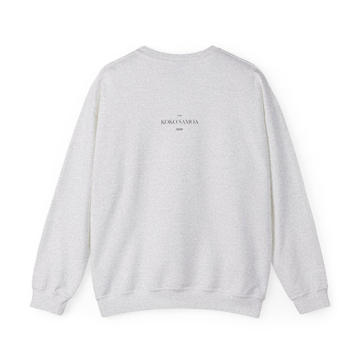 Unisex heavy sweatshirt by The Print Bar in ash with "Alofa" design, casual fit, suitable for AU/NZ climates.