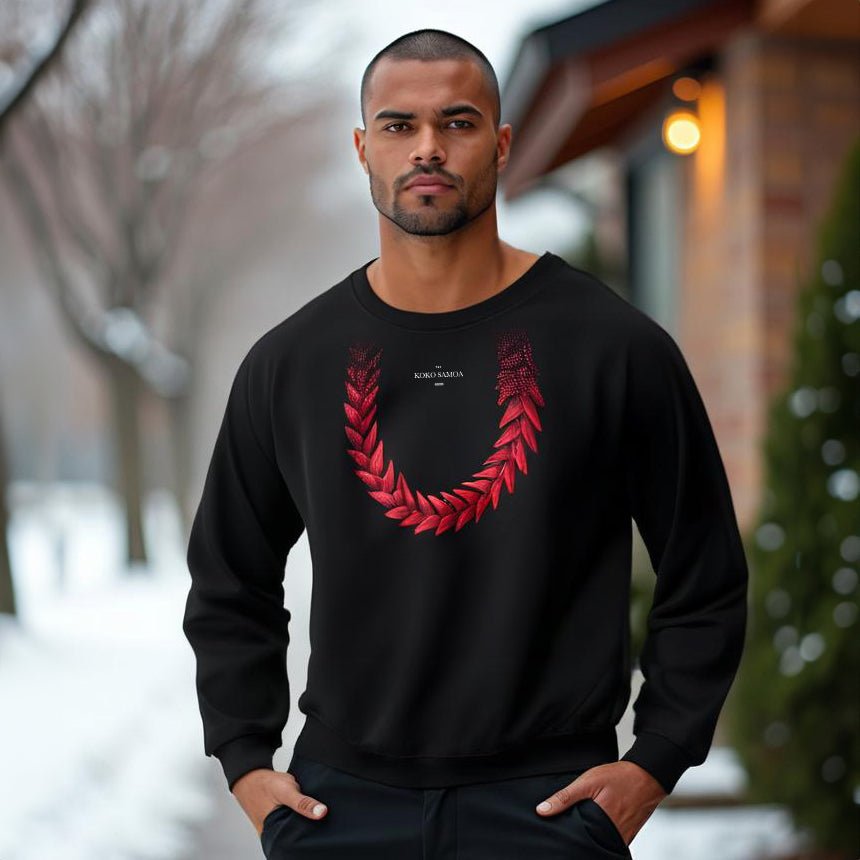 Navy unisex heavy sweatshirt featuring Ula Fala design, casual fit, and comfortable fabric for everyday wear.