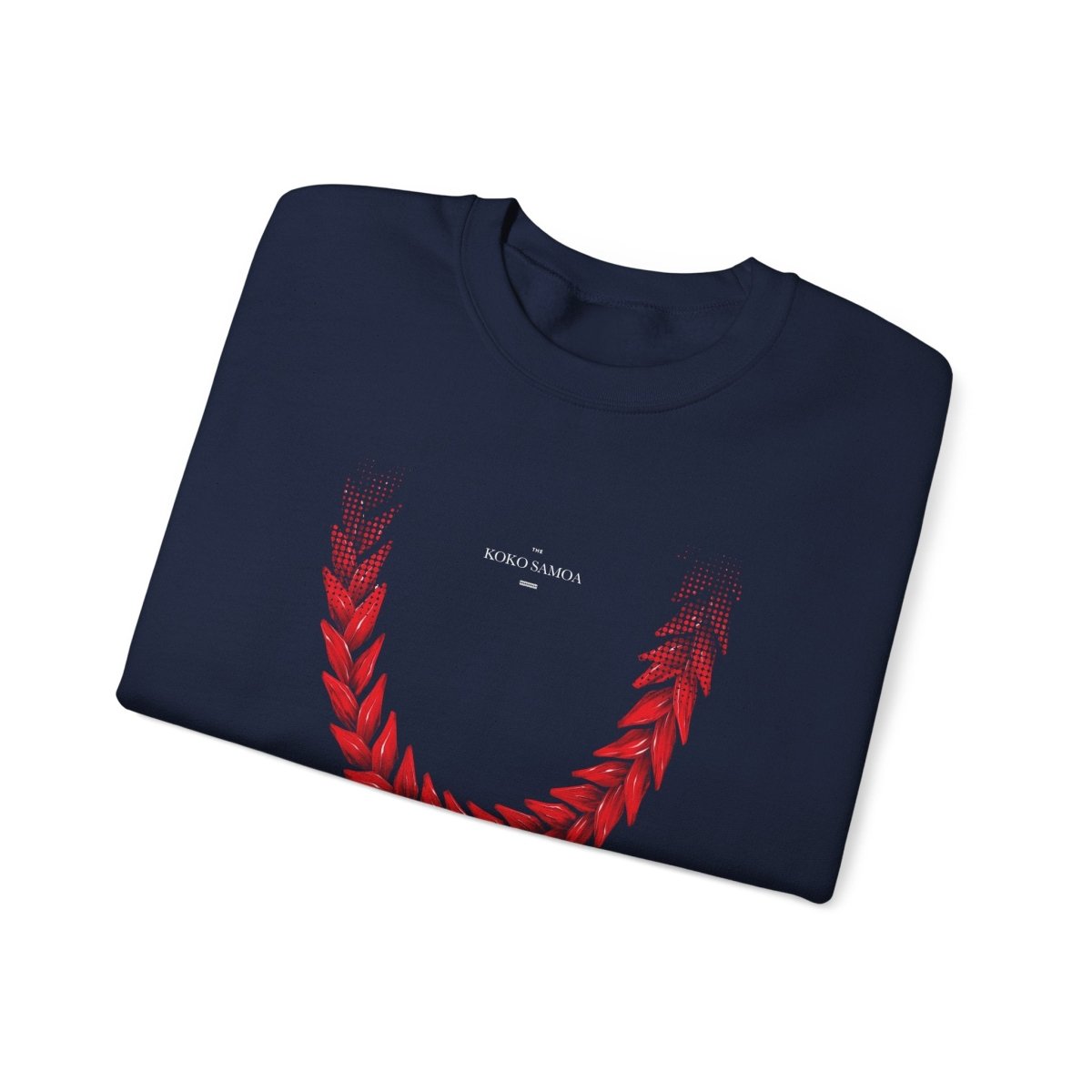 Navy unisex heavy sweatshirt featuring Ula Fala design, casual fit, and comfortable fabric.