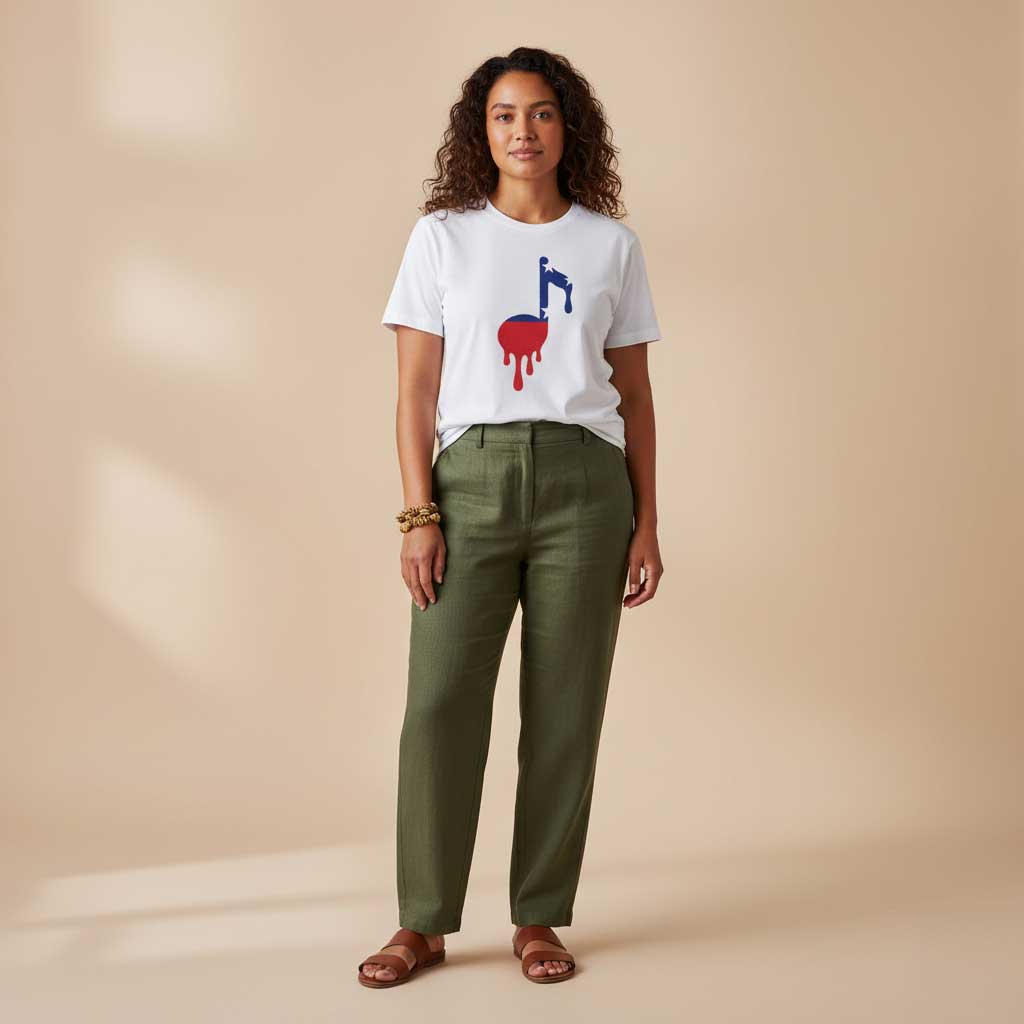 Soft unisex Samoan Note T-shirt in ash color, featuring a comfortable fit and casual style.