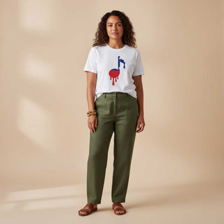 Soft unisex Samoan Note T-shirt in ash color, featuring a comfortable fit and casual style.