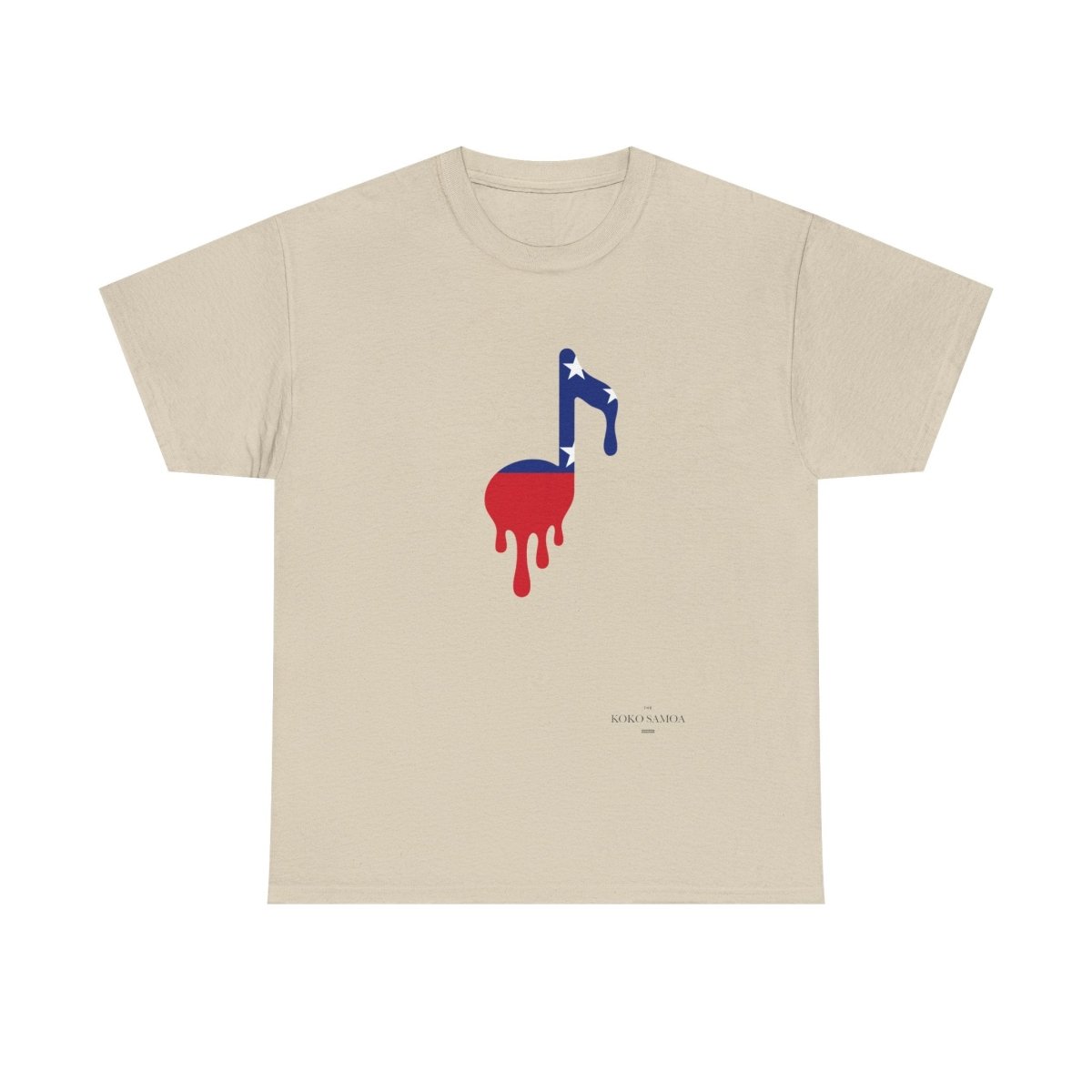 Unisex Heavy T-Shirt by The Print Bar featuring a Samoan note design in ash color, casual fit for men and women.