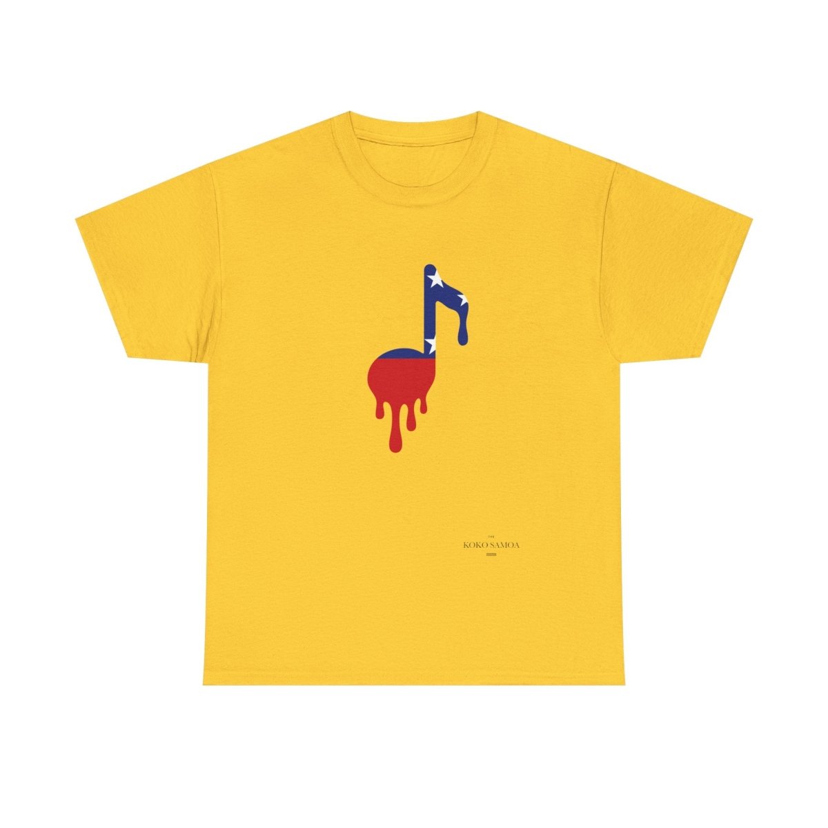 Unisex heavy T-shirt from The Print Bar featuring a Samoan note design in ash color.