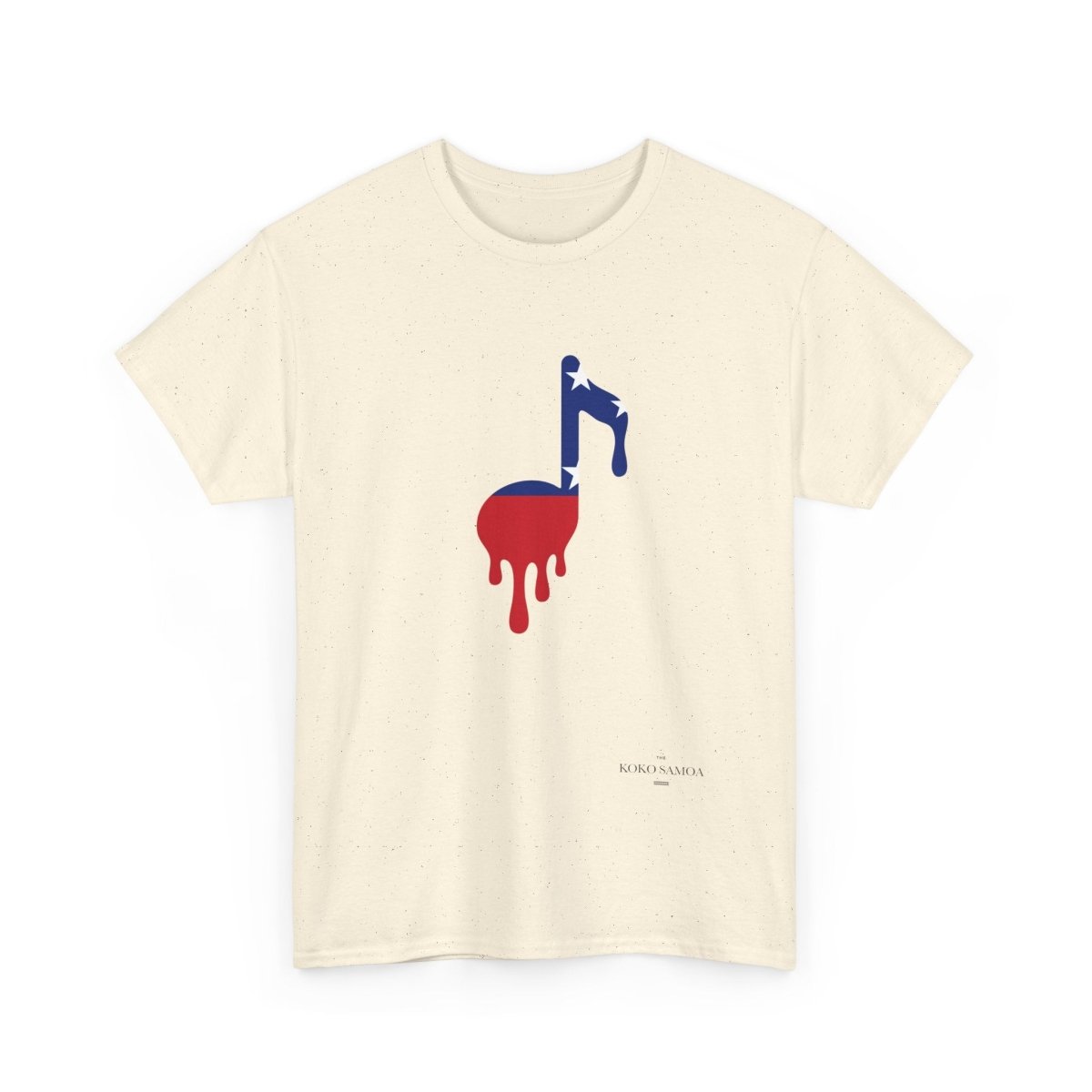 Heavy unisex Samoan Note T-shirt by The Print Bar in ash, featuring bold print and comfortable fit.