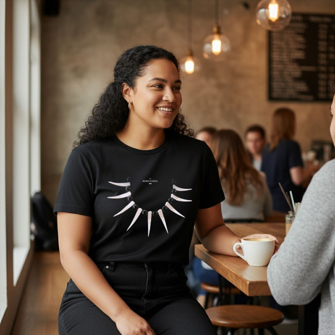Black Heavy Unisex T-Shirt by Ula Nifo, shown on a plain background with a relaxed fit and classic crew neck.