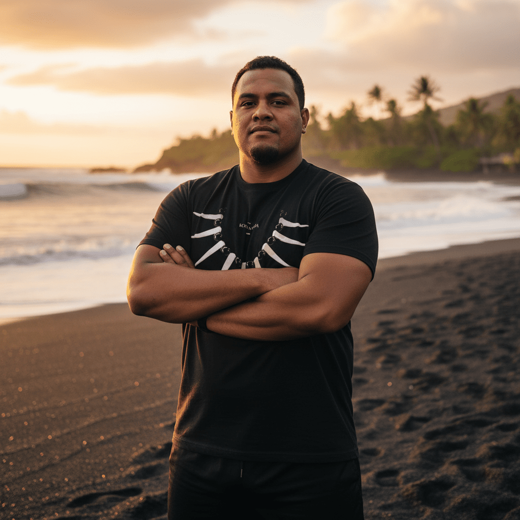Black unisex heavy cotton T-shirt featuring Ula Nifo design, ideal for casual wear in AU/NZ.