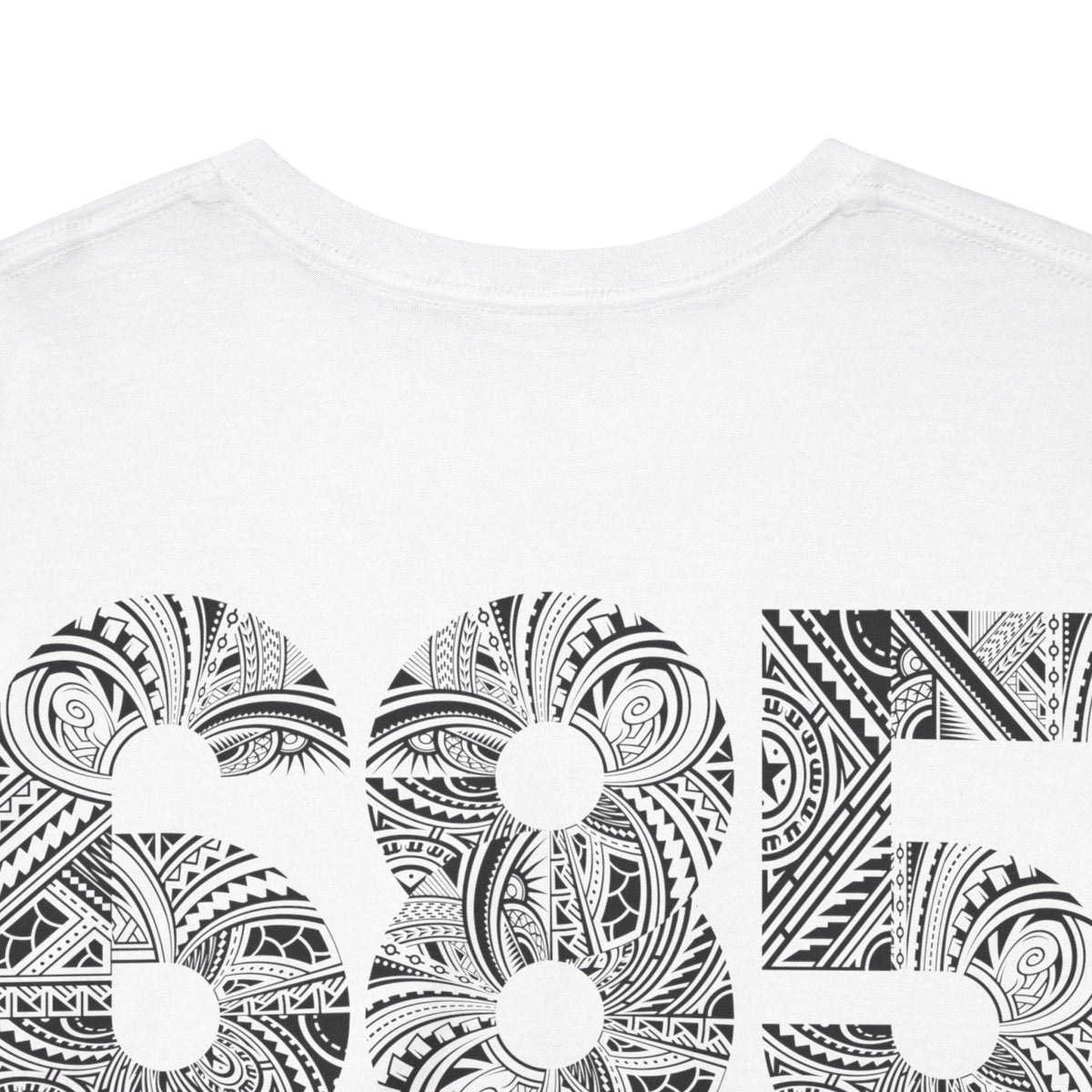 White unisex heavy tee by The Print Bar, featuring a comfortable, durable cotton fabric and classic fit.