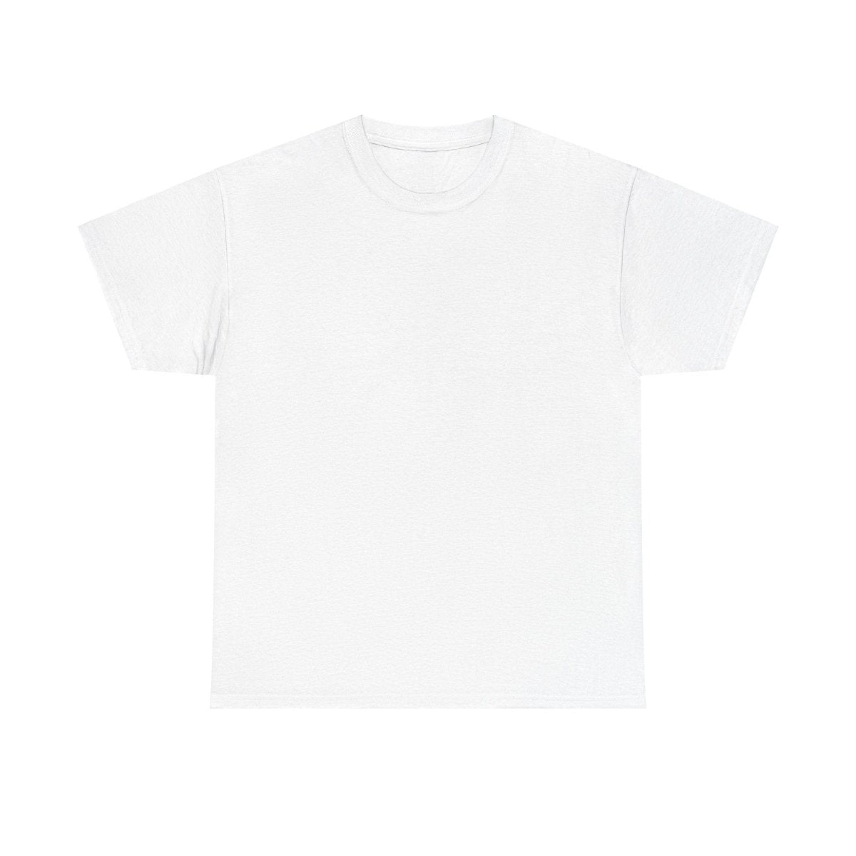 White heavy unisex T-shirt by The Print Bar, featuring a comfortable fit and durable fabric, ideal for casual wear.