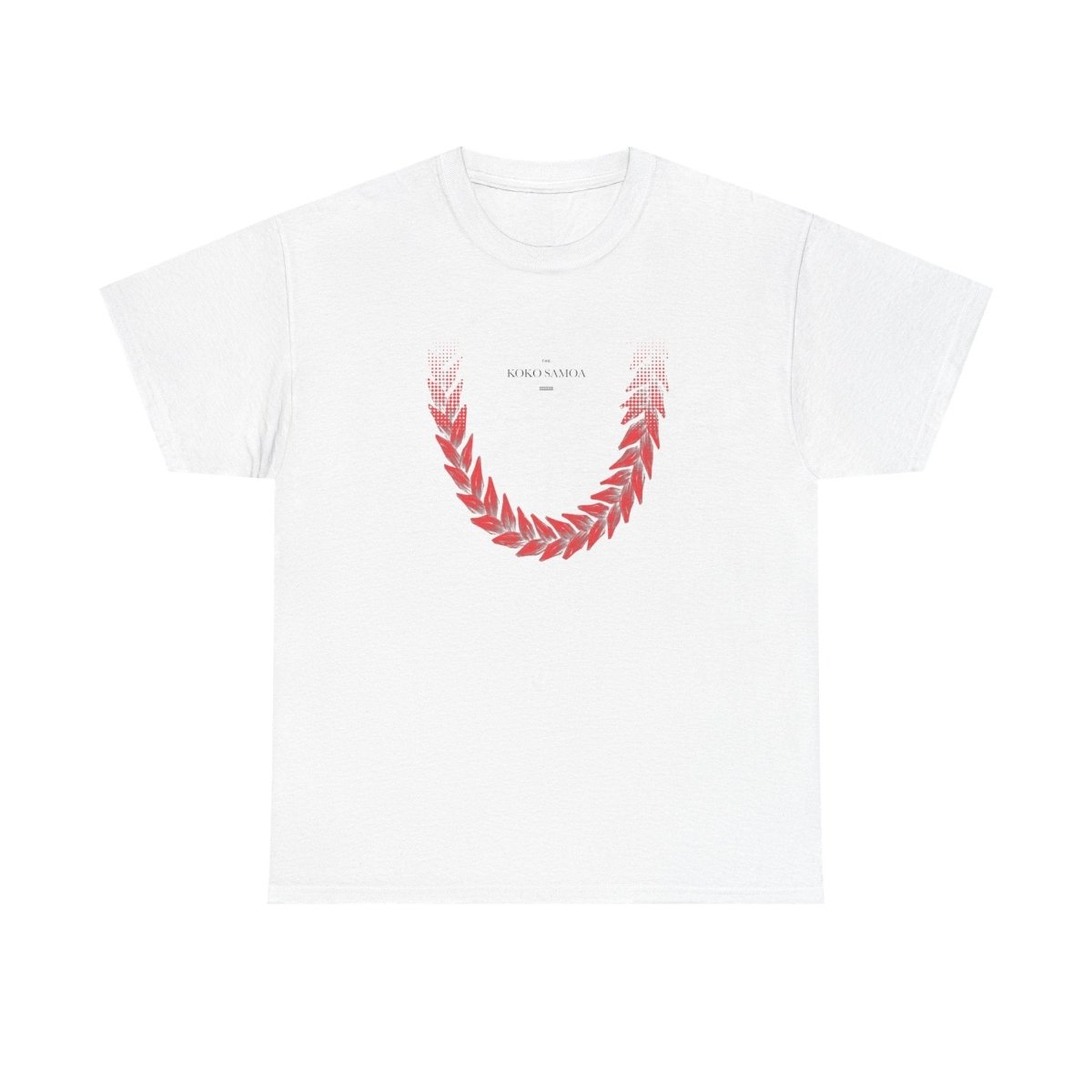 White unisex heavy tee featuring Ula Fala design, suitable for AU/NZ sizing, casual and comfortable fit.