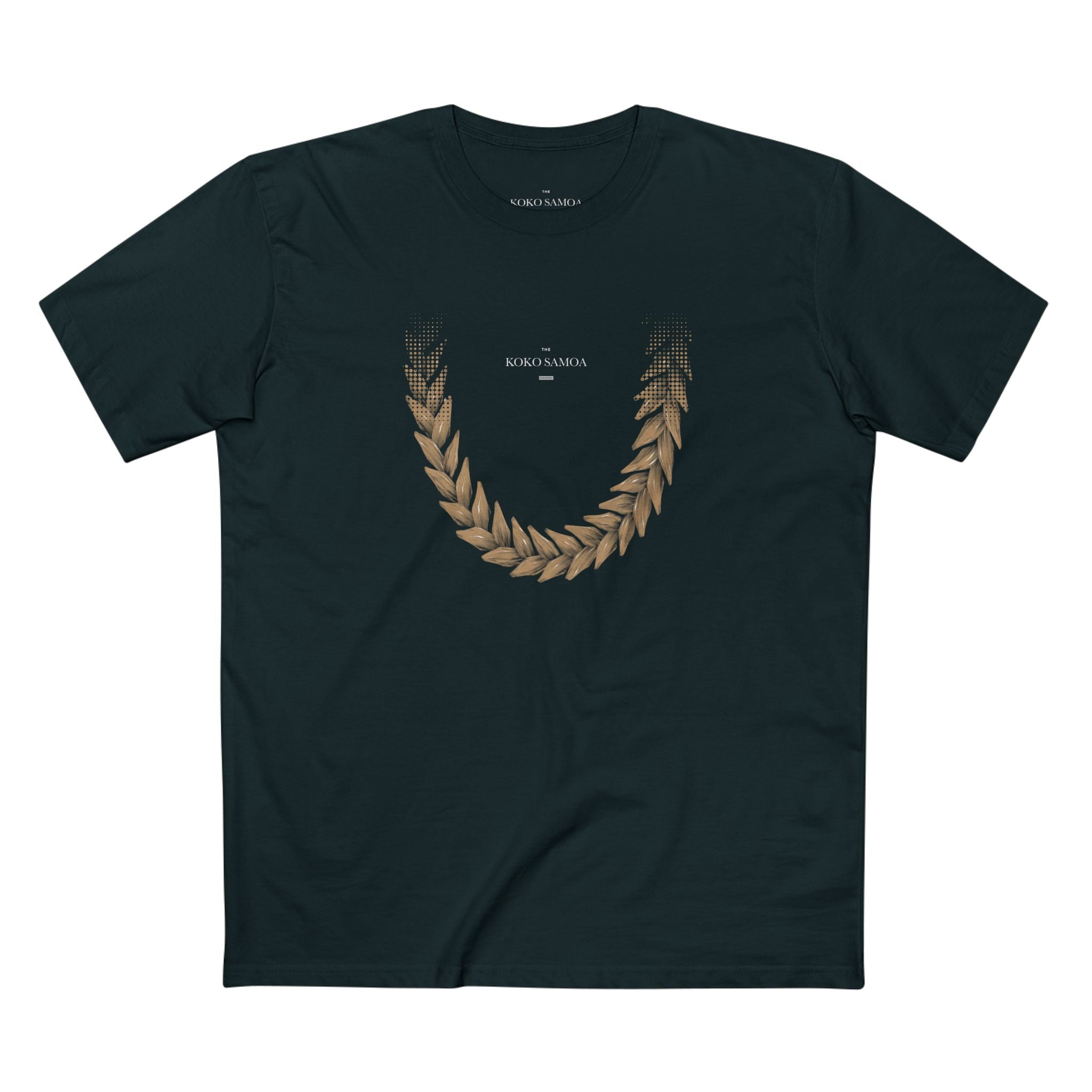 Unisex soft tee in brown with Ula Fala design, displayed flat on a white background.