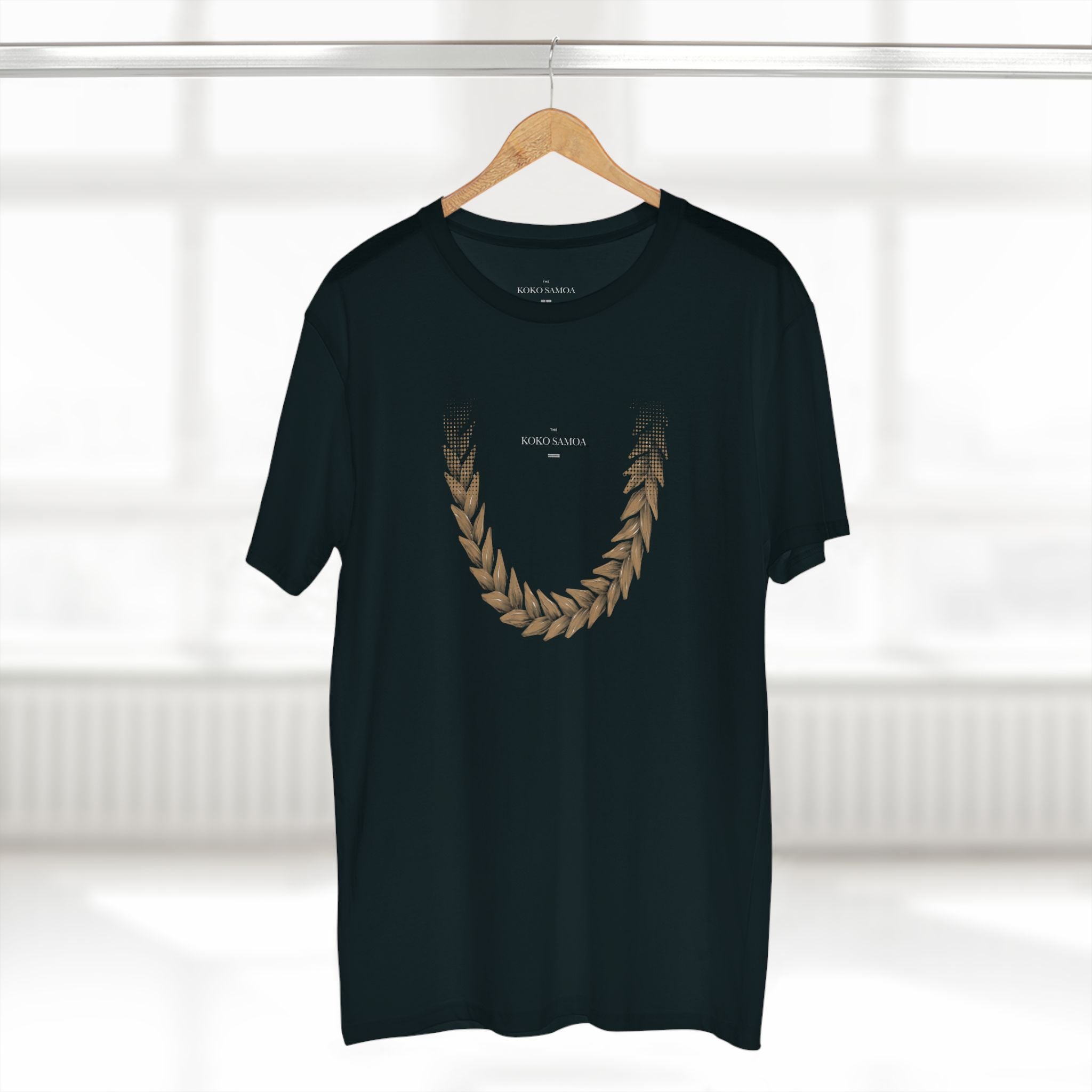Unisex soft brown Ula Fala T-shirt displayed on a plain background.