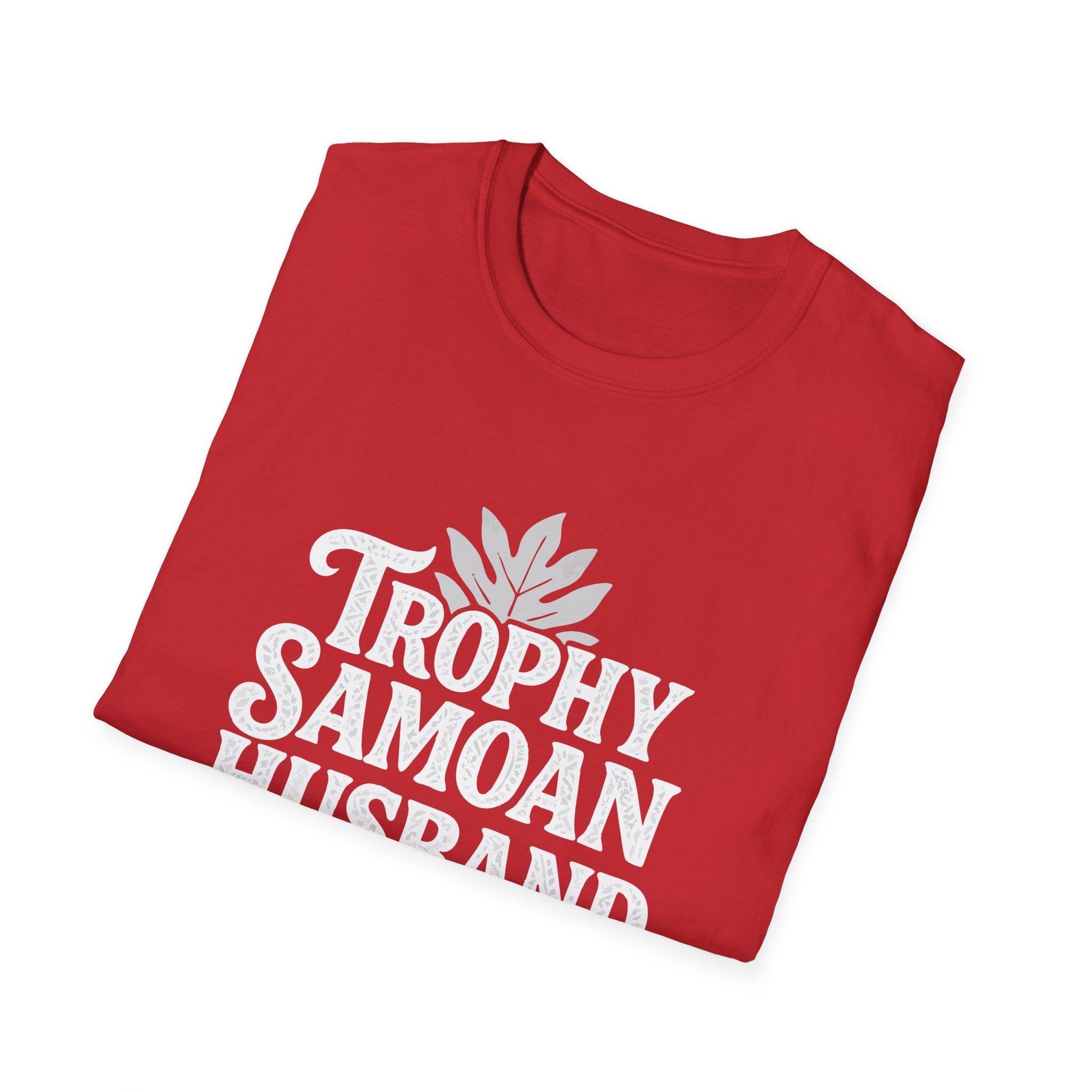 Charcoal unisex soft men's tee by The Print Bar featuring "Trophy Samoan Husband" design for AU/NZ.