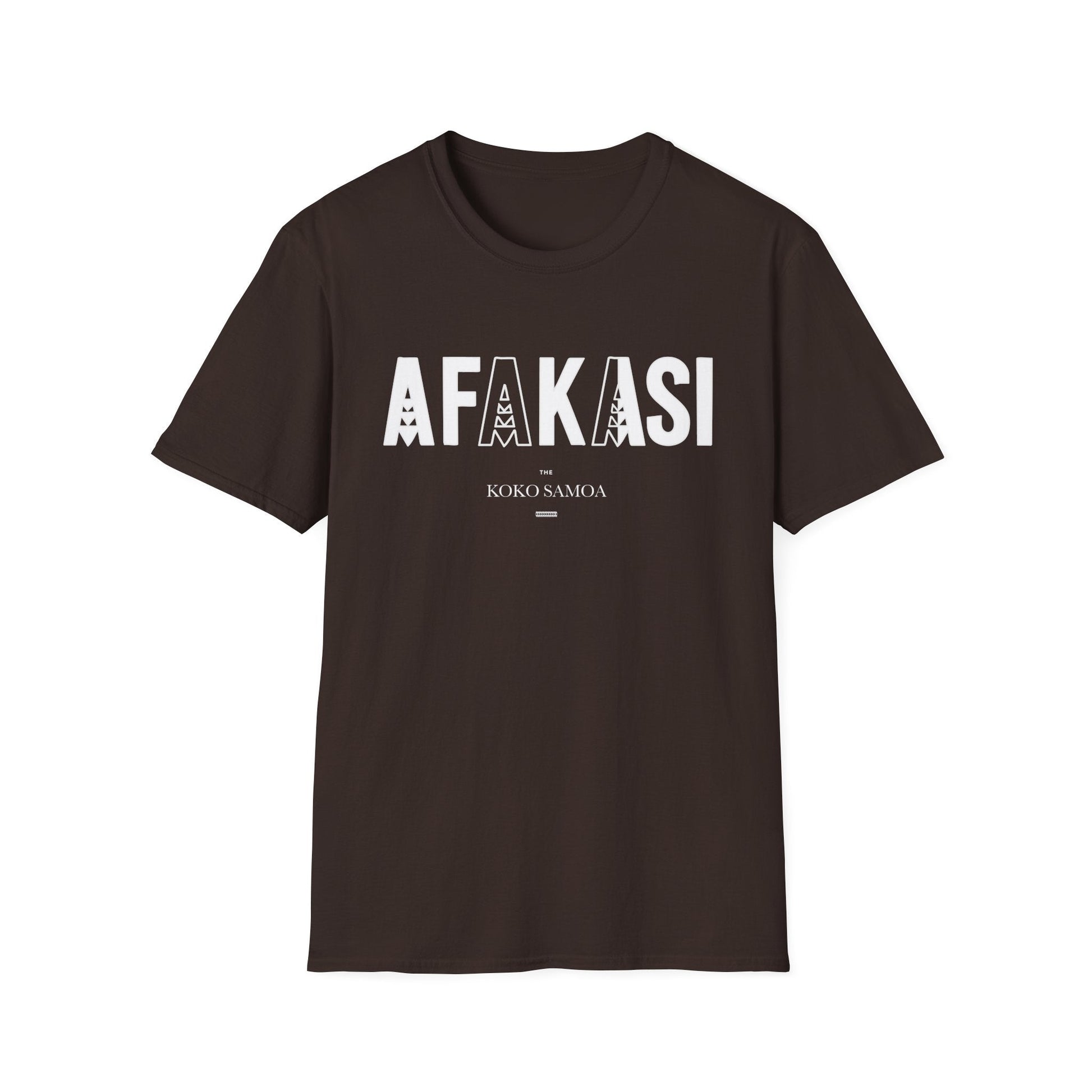 Charcoal soft unisex tee featuring Afakasi design, ideal for casual wear in AU/NZ.
