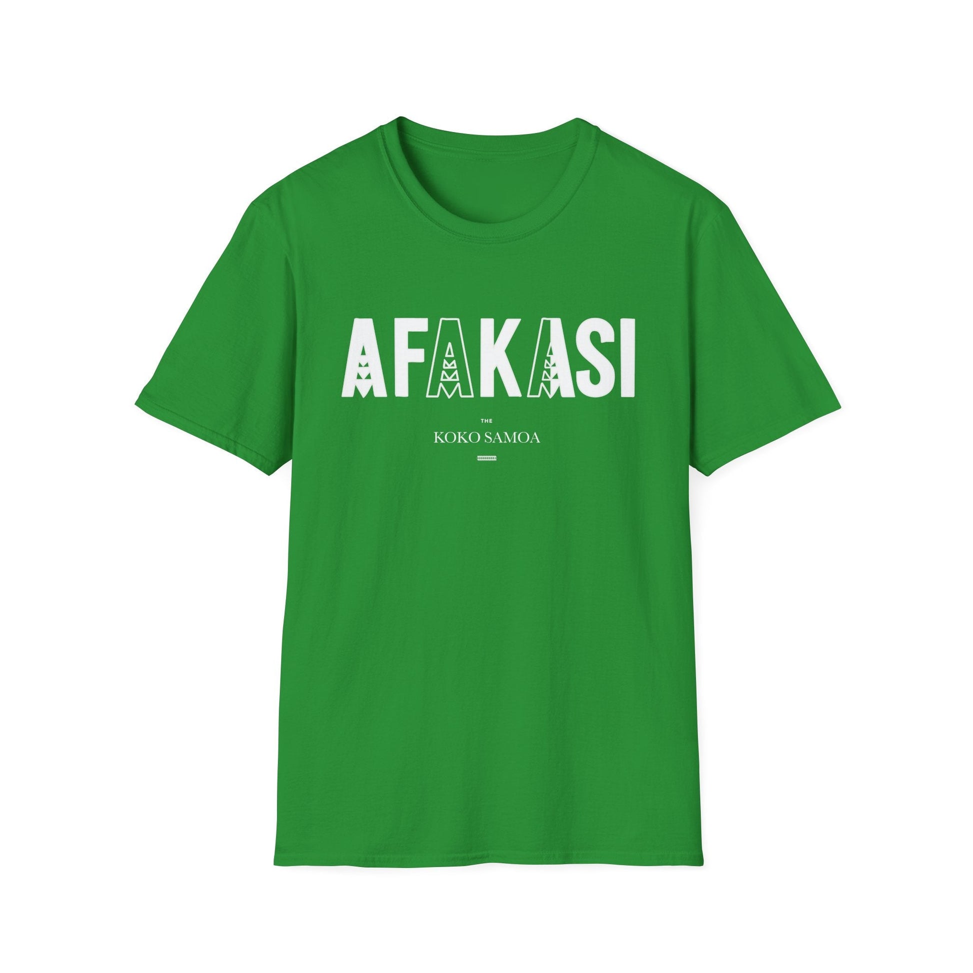 Charcoal soft unisex tee featuring the Afakasi design, casual fit, perfect for everyday wear in AU/NZ.
